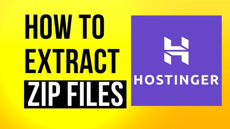 How To Extract ZIP Files In Hostinger