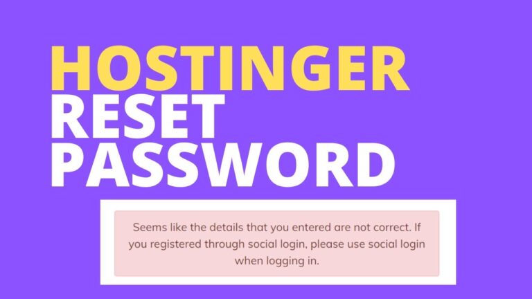 How To Reset Your Hostinger Account Password (Step-by-Step)