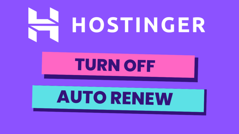 How to Turn off the Auto renew for a Hosting plan in Hostinger
