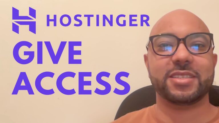 How to Give Hostinger Access