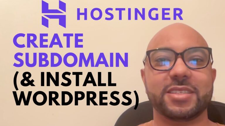 How to Create a Subdomain and Install WordPress on Hostinger
