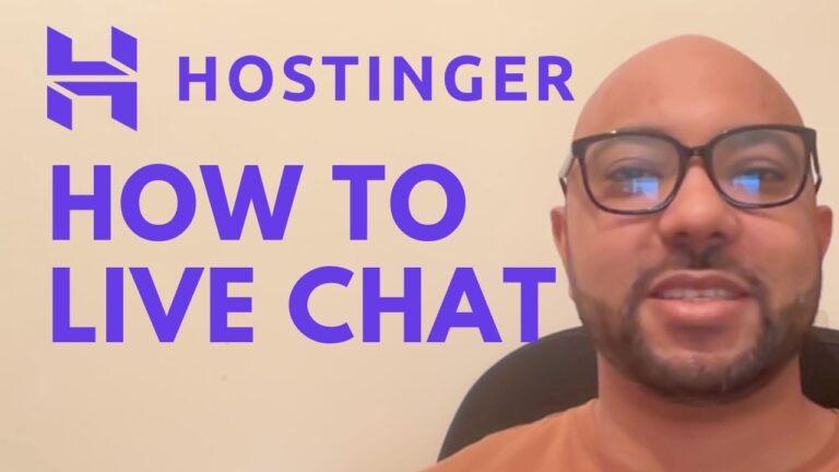How to Live Chat Support with Hostinger