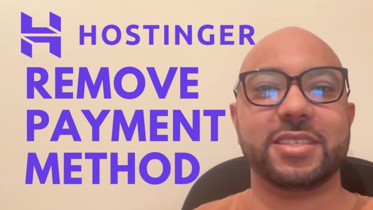 How to Remove Payment Method from Hostinger