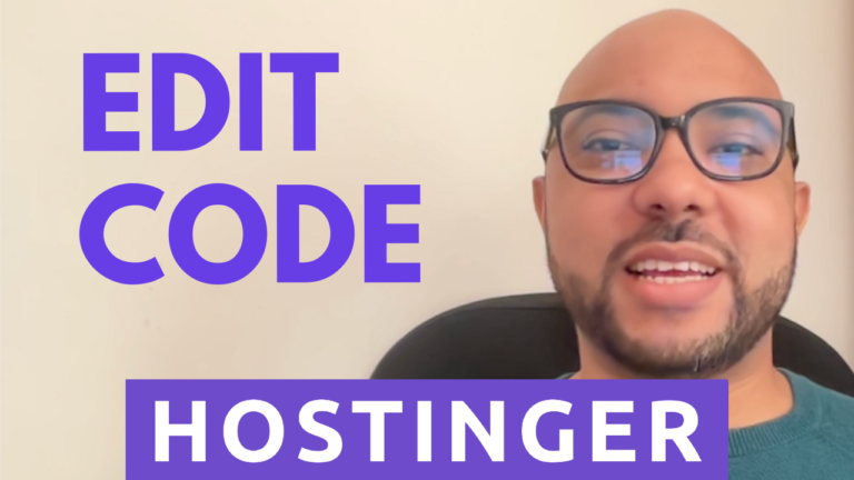 how to edit code in hostinger