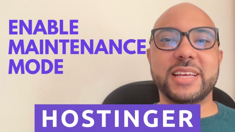 How to Enable Maintenance Mode in Hostinger