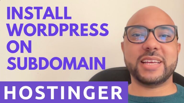 How to Install WordPress on a Subdomain in Hostinger