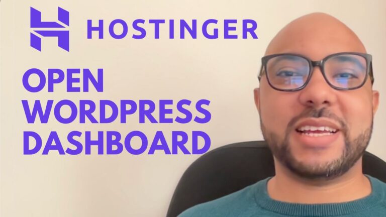 How to Open WordPress Dashboard in Hostinger
