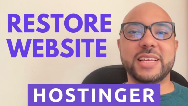 How to Restore a Website in Hostinger