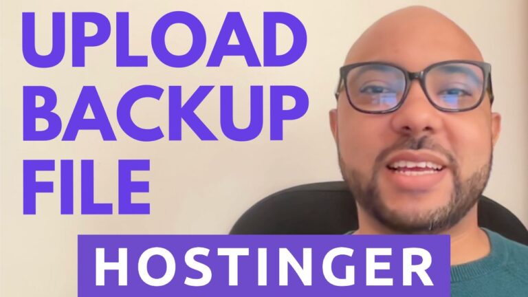 How to Upload a Backup File in Hostinger