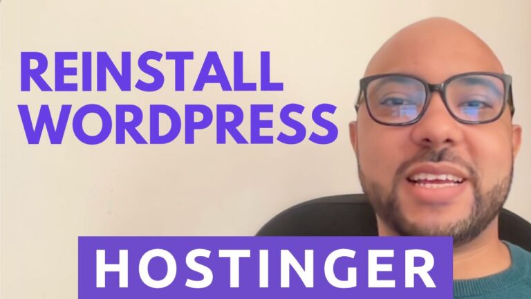 How to Reinstall WordPress in Hostinger