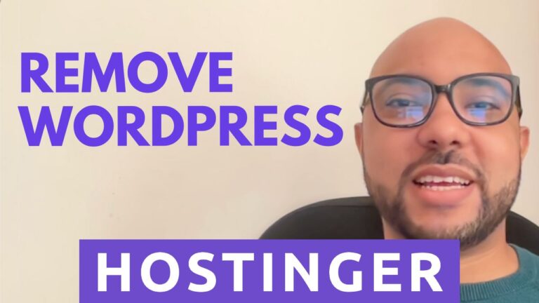 How to Remove WordPress from Hostinger