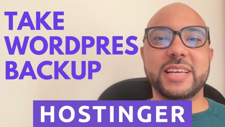 How to Take Backup of WordPress Website from Hostinger