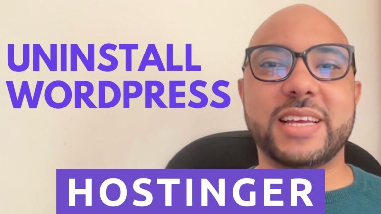 How to Uninstall WordPress from Hostinger