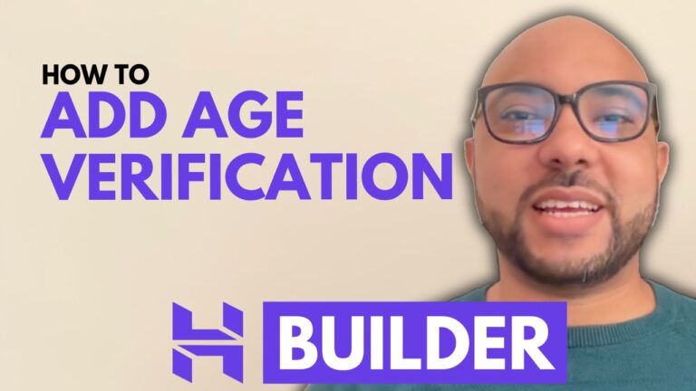 How to Add Age Verification in Hostinger Website Builder