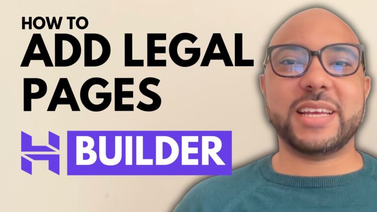 How to Add Legal Pages in Hostinger Website Builder