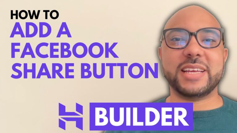 How to Add a Facebook Share Button in Hostinger Website Builder