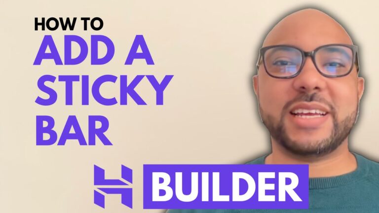 How to Add a Sticky Bar in Hostinger Website Builder