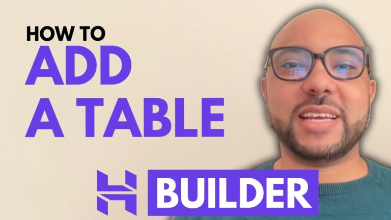 How to Add a Table in Hostinger Website Builder
