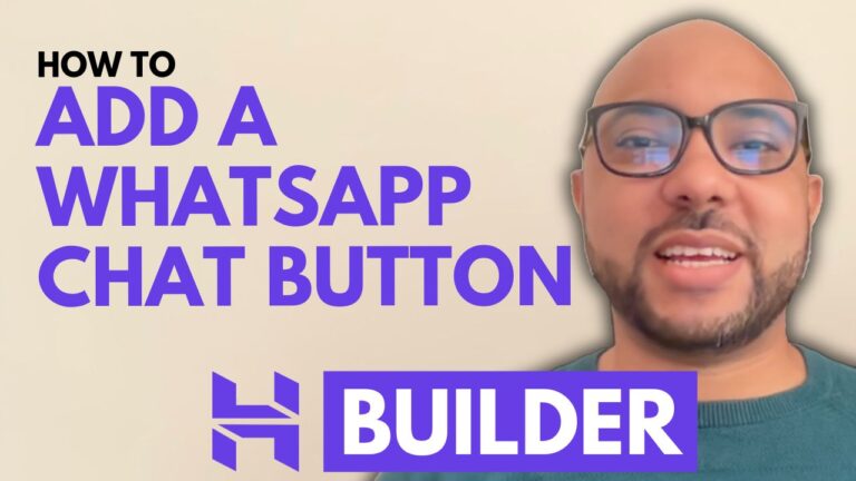 How to Add a WhatsApp Chat Button to Your Website in Hostinger Website Builder