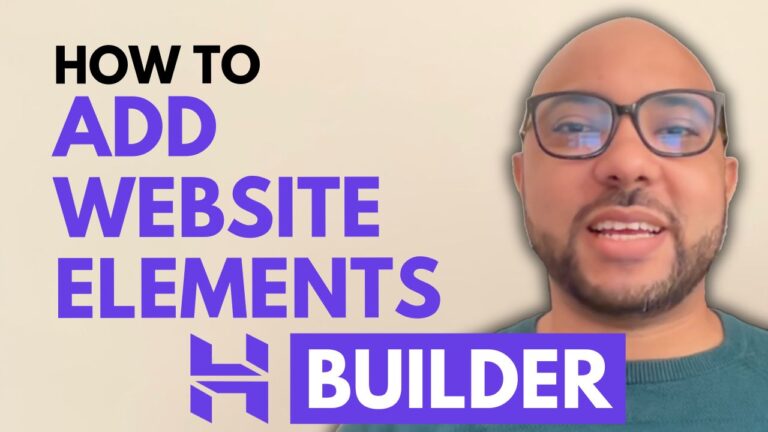 How to Add and Customize Website Elements in Hostinger Website Builder