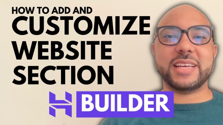How to Add and Customize Website Section in Hostinger Website Builder