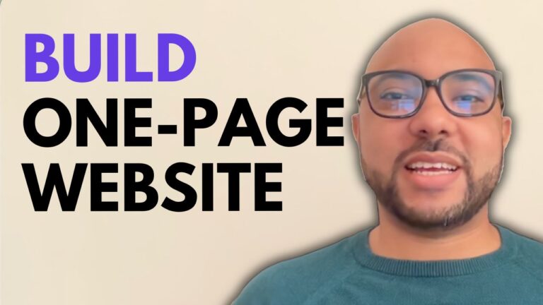 How to Build a One-Page Website Using AI