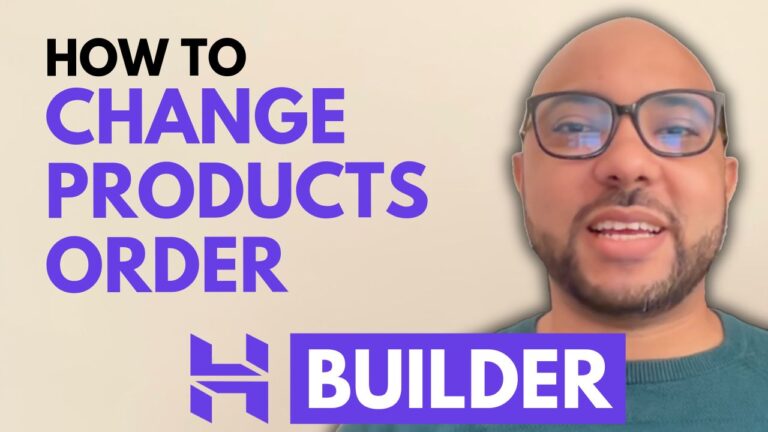 How to Change the Order of Products in Hostinger Website Builder
