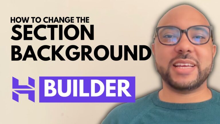 How to Change the Section Background in Hostinger Website Builder
