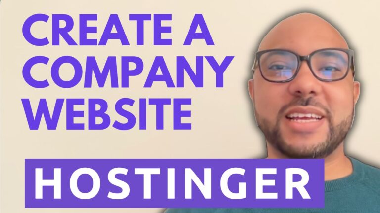 How to Create a Company Website in 10 minutes: Hostinger Website Builder Tutorial