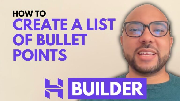 How to Create a List of Bullet Points in Hostinger Website Builder
