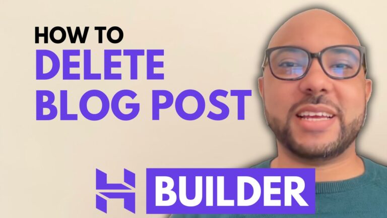 How to Delete a Blog Post in Hostinger Website Builder