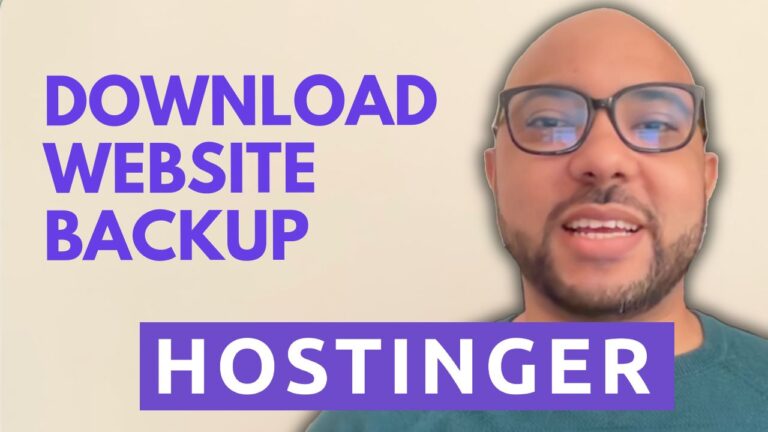 How to Download Website Backup from Hostinger