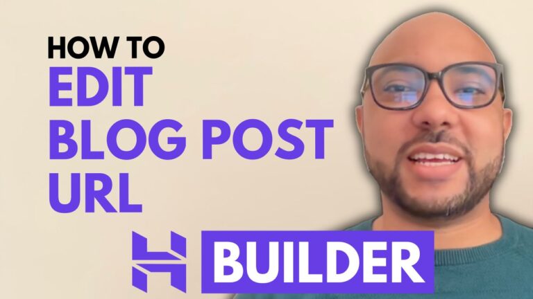 How to Edit a Blog Post URL in Hostinger Website Builder