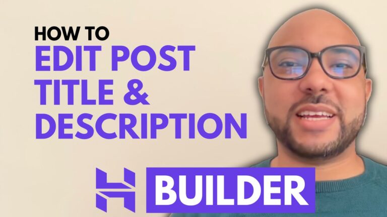 How to Edit the Blog Post Title And Description in Hostinger Website Builder