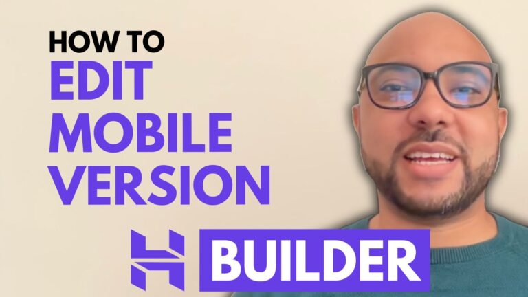 How to Edit the Mobile Version of a Website in Hostinger Website Builder