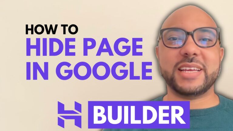 How to Hide a Page From Search Engines in Hostinger Website Builder
