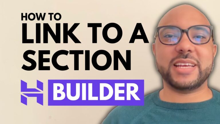 How to Link to a Section in Hostinger Website Builder
