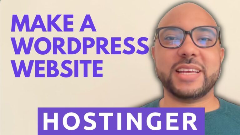 How to Make a WordPress Website with Hostinger
