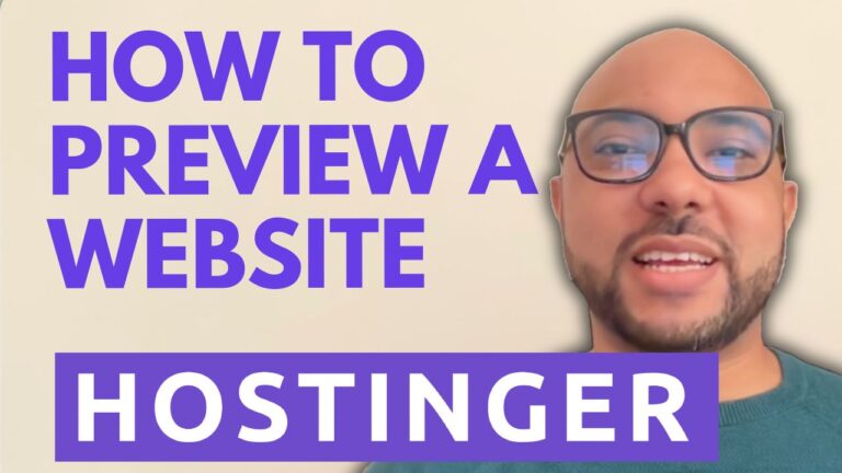 How to Preview a Website in Hostinger Website Builder