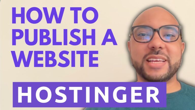 How to Publish a Website in Hostinger Website Builder