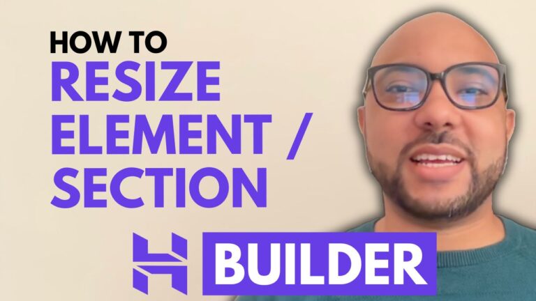 How to Resize an Element or a Section in Hostinger Website Builder