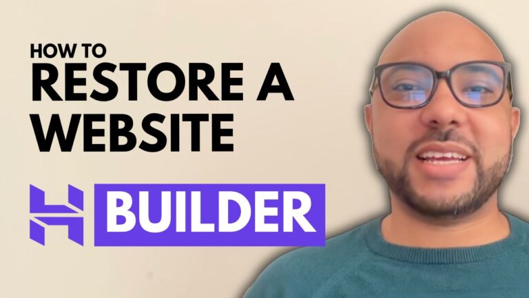 How to Restore a Website in Hostinger Website Builder
