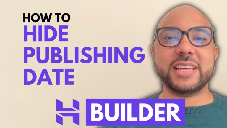 How to Show Hide the Publishing Date in Hostinger Website Builder