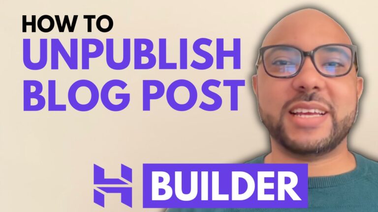 How to Unpublish a Blog Post in Hostinger Website Builder