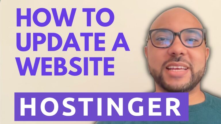 How to Update a Website in Hostinger Website Builder