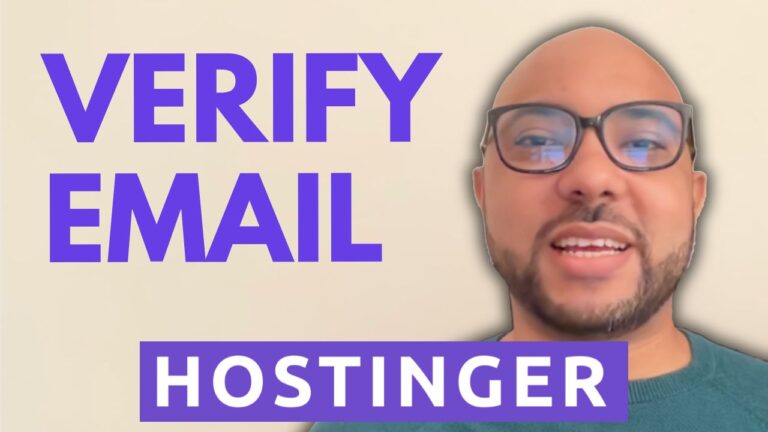 How to Verify Email on Hostinger