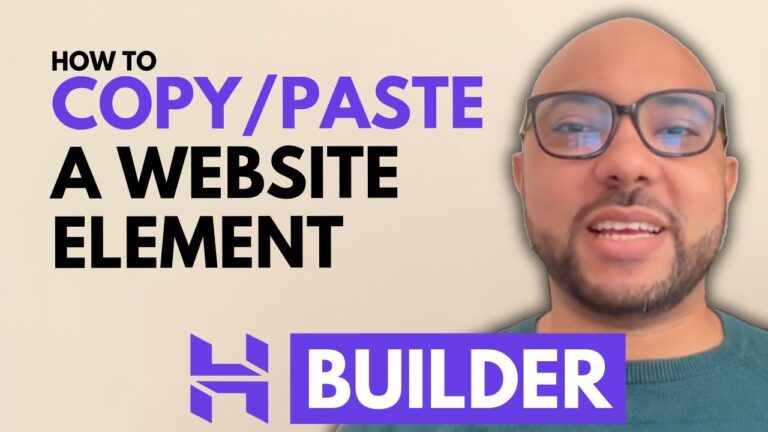 How to Copy and Paste a Website Element in Hostinger Website Builder