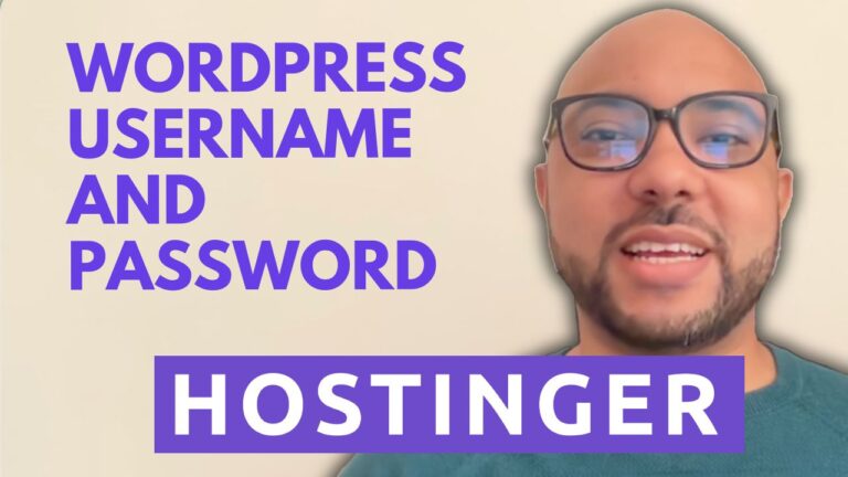 How to Find WordPress Username and Password in Hostinger
