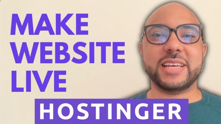 How to Make Your Website Live on Hostinger