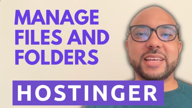 how to manage files and folders in Hostinger Website Builder